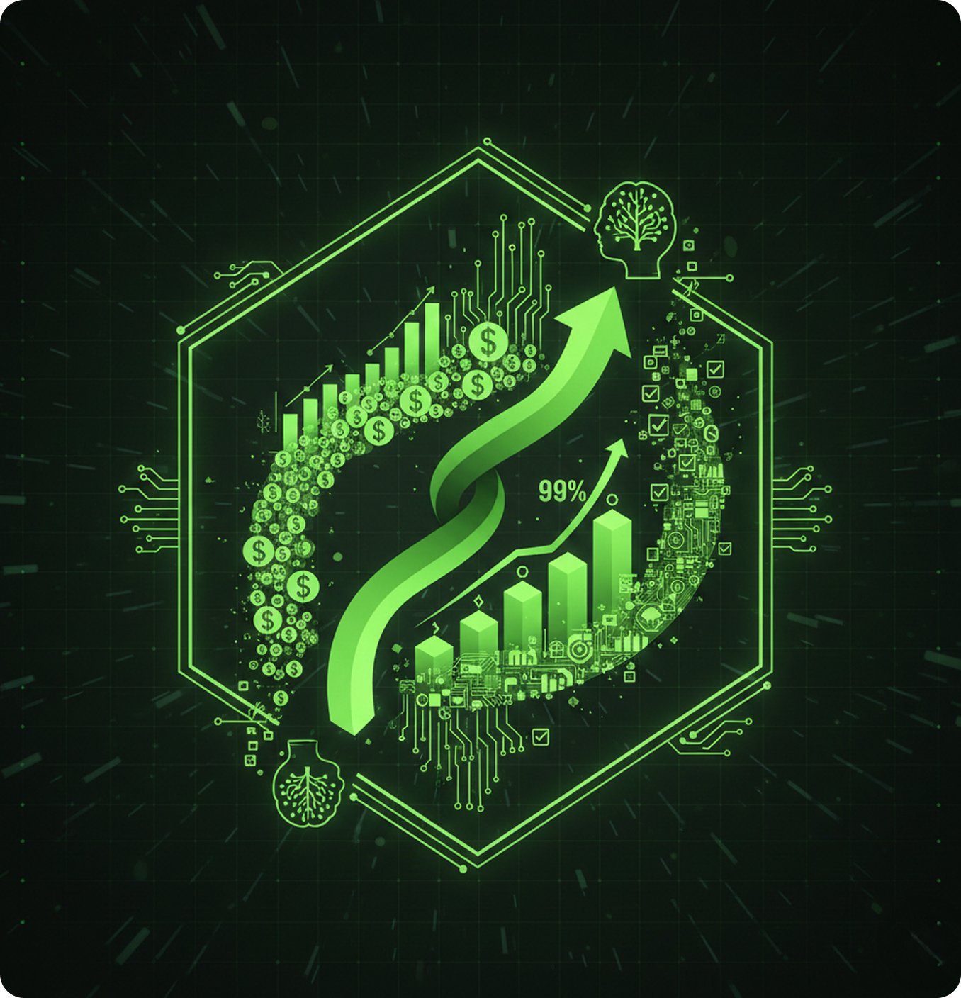 Data and growth visualization with attribution and revenue metrics